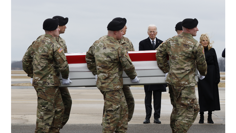 President Biden Attends Dignified Transfer For Soldiers Killed In Jordan Attack