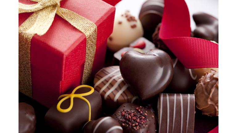 Chocolate Candies and Gift Box