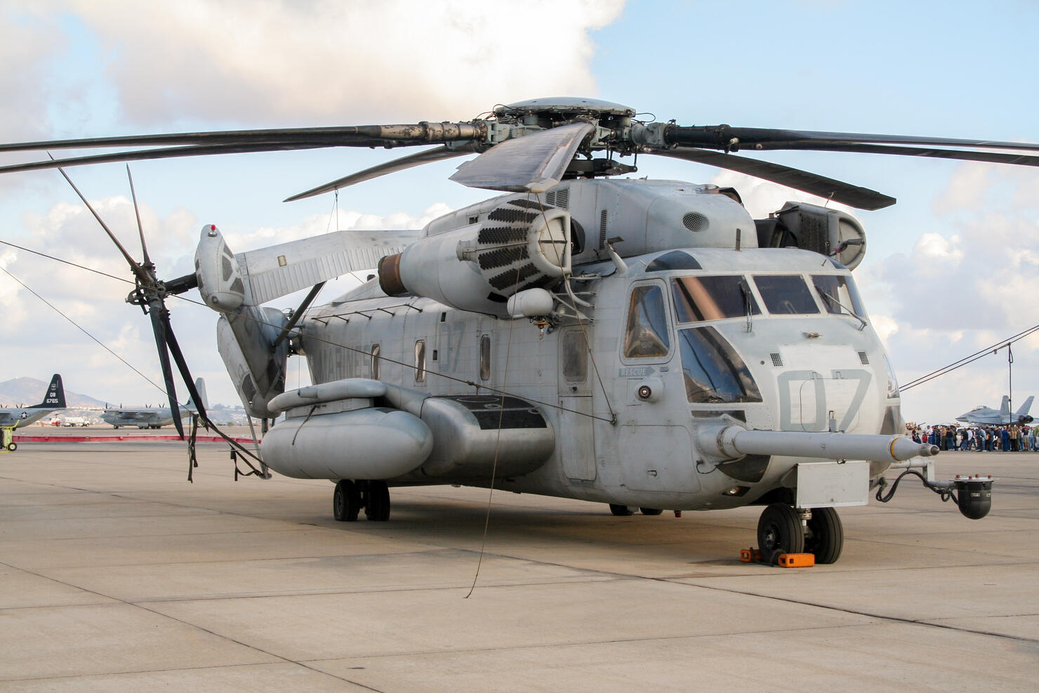 US Marines CH-53E Super Stallion military helicopter