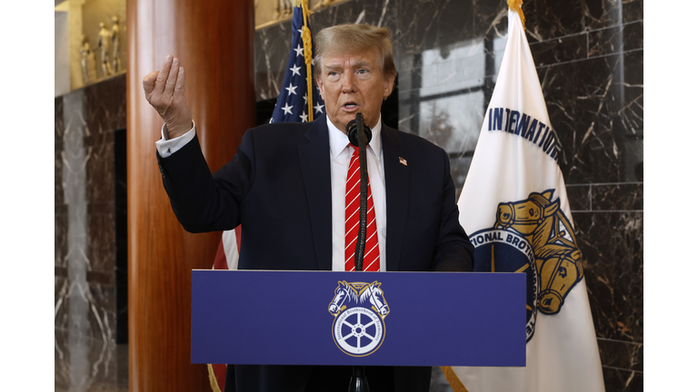 Former President Trump Visits The Teamsters Headquarters In Washington, D.C.