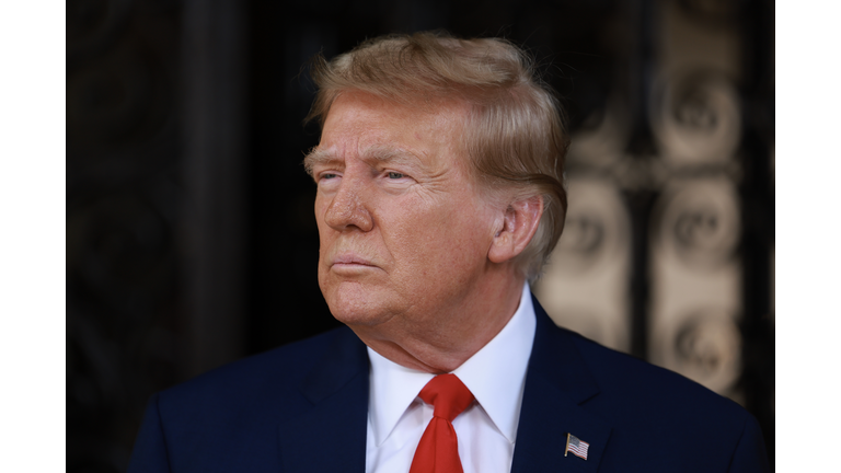 Donald Trump Delivers Remarks At His Mar-A-Lago Estate