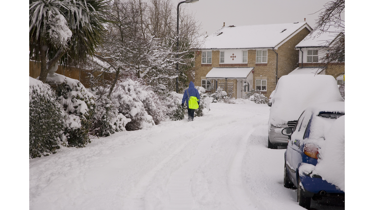 Paperboy in the snow