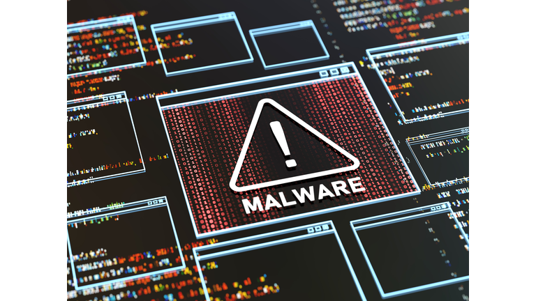 Abstract Warning of a detected malware program