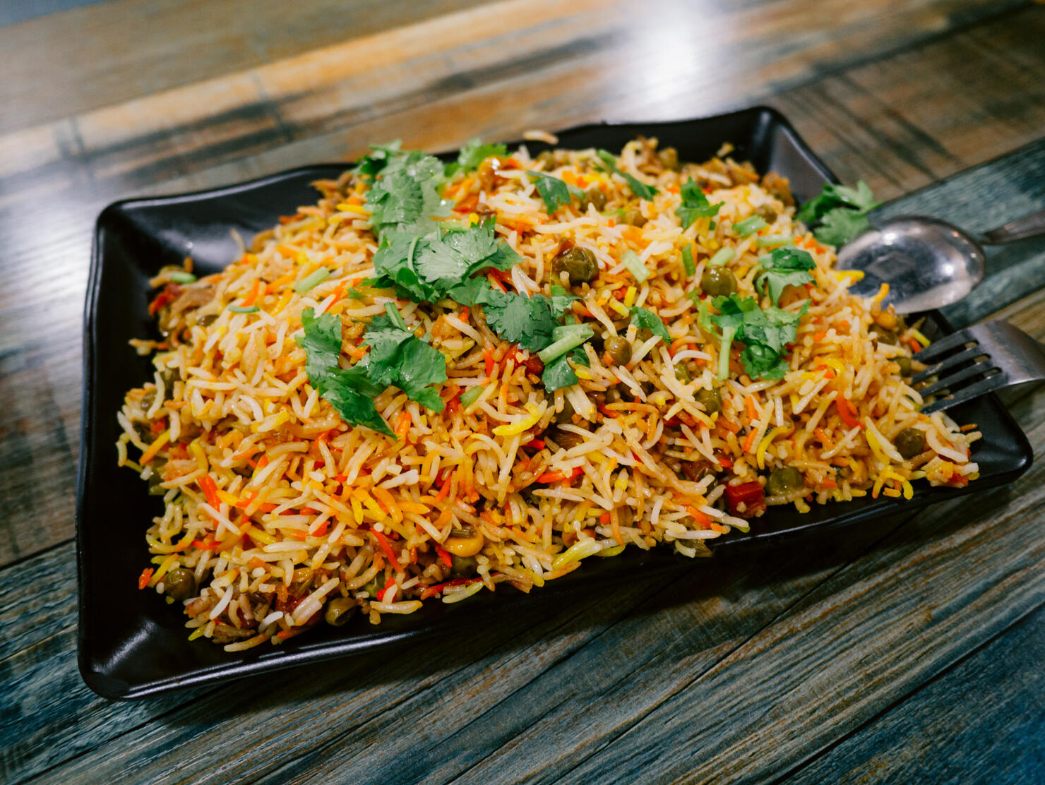 Asian mixed rice dish