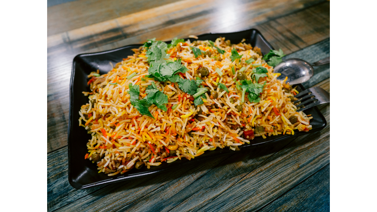 Asian mixed rice dish