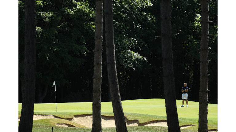 Professional Golfer Oliver Fisher Plays His Local Course As Lockdown Restrictions Are Relaxed