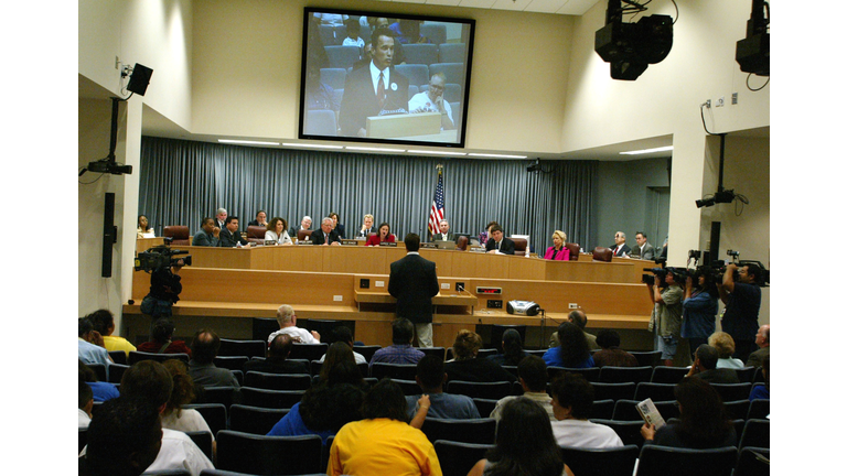 Arnold Schawarzenegger at LAUSD board meeting