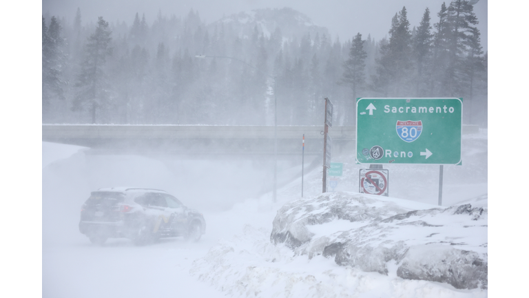Blizzard Conditions, And Snow Of Up To 12 Feet Expected In California's Sierra Nevada