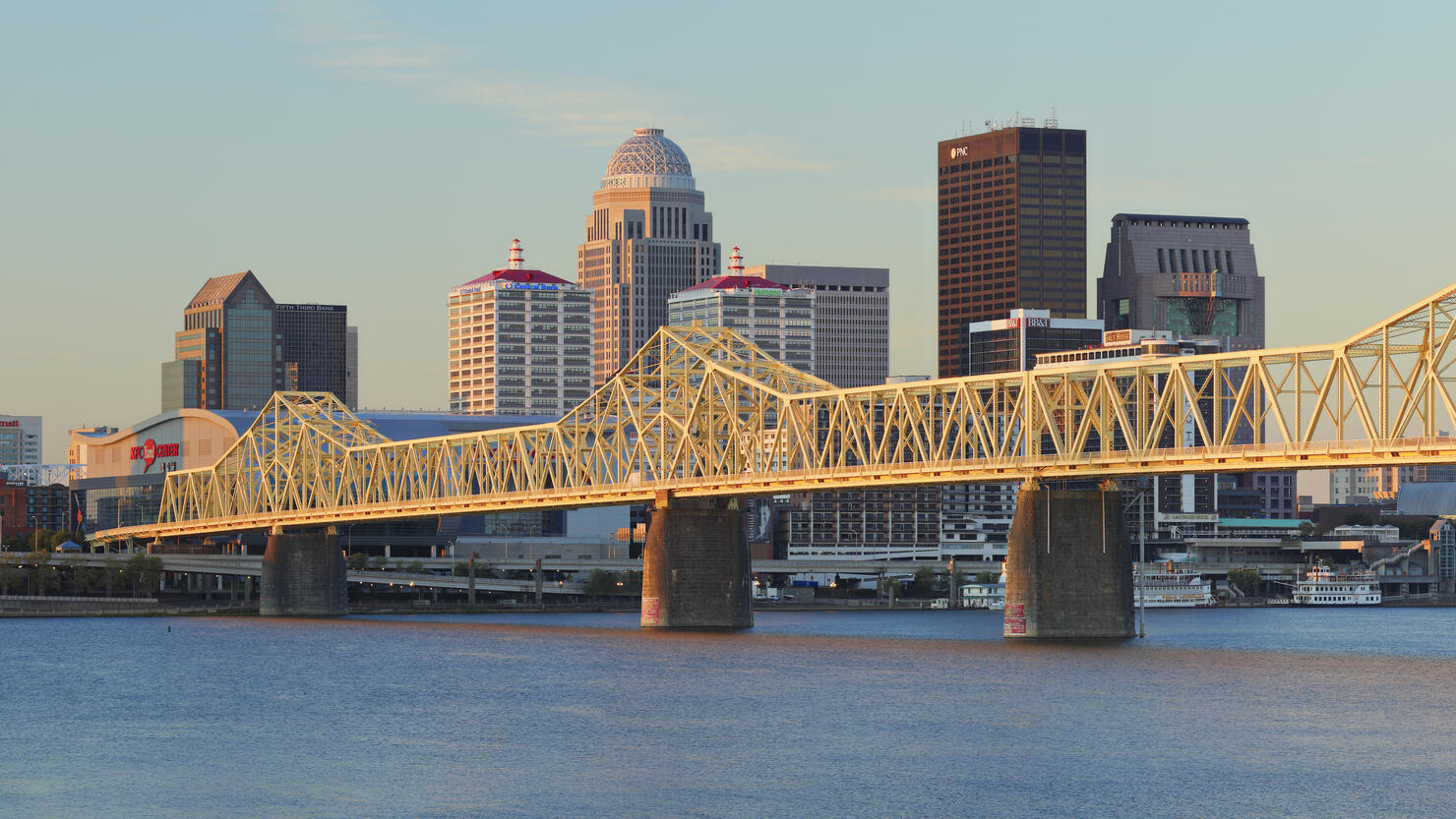 Clark Memorial Bridge + Louisville Skyline - Kentucky