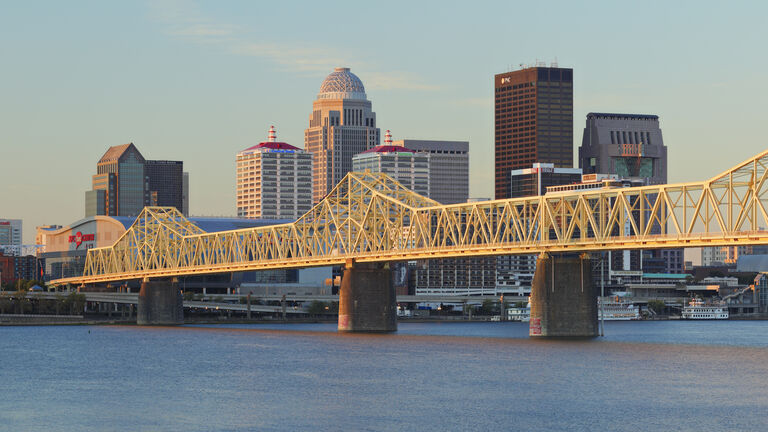 Clark Memorial Bridge + Louisville Skyline - Kentucky