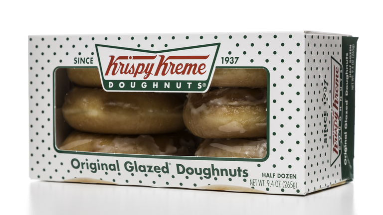 Krispy Kreme original glazed doughnuts half dozen box