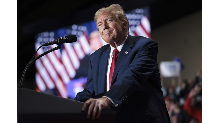 Donald Trump Campaigns Holds Campaign Rally In Richmond, Virginia