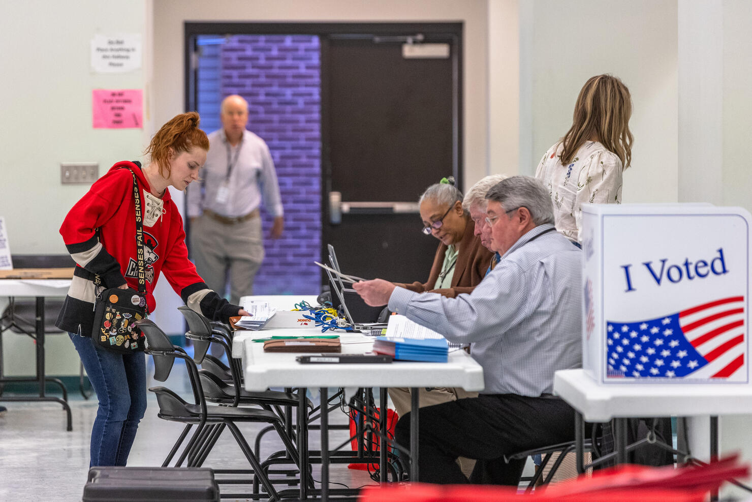 Voters Cast Ballots In States Across The Nation On Super Tuesday