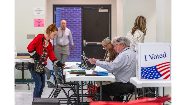 Voters Cast Ballots In States Across The Nation On Super Tuesday