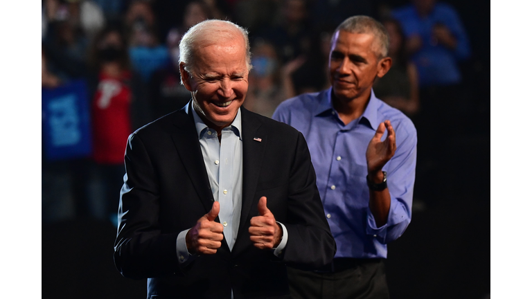 President Biden And Former President Obama Campaign In Philadelphia For State's Democratic Candidates