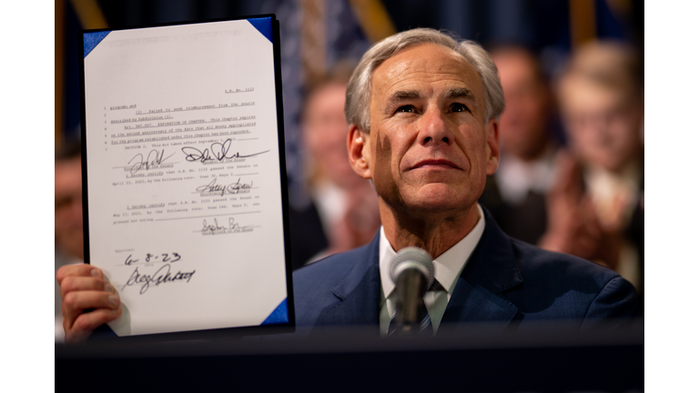 Texas Governor Abbott Holds Border Security Bill Signing At Texas Capitol