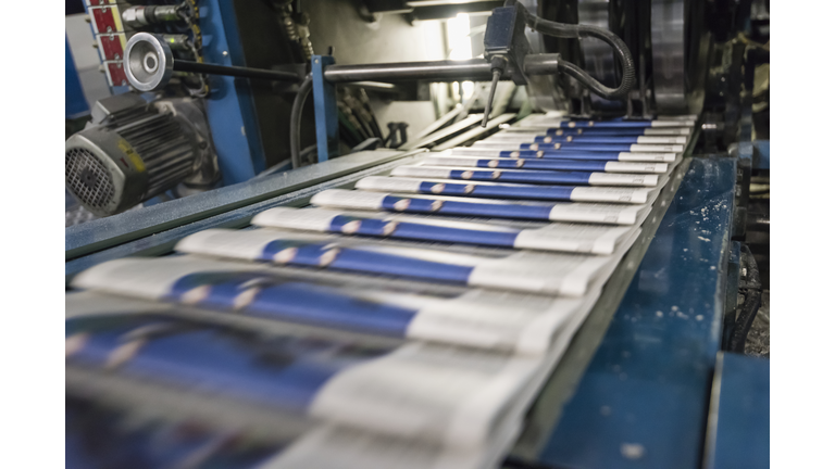 Newspaper production at Tamedia Zurich printing plant