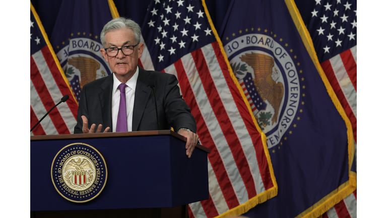 Federal Reserve Chair Jerome Powell Holds His News Conference After The Federal Open Market Committee Meeting