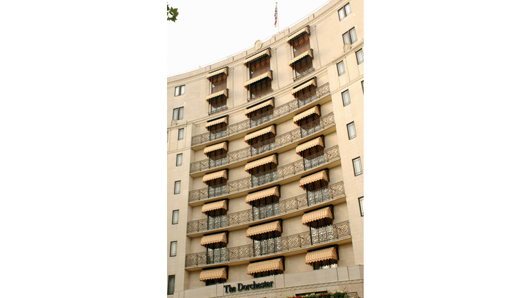 The facade of the Dorchester hotel where