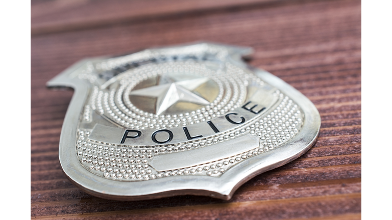 Police badge side view