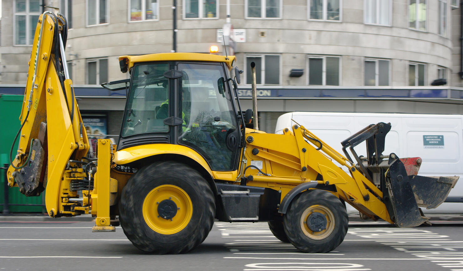 UK, Great Britain, England, London, View Of Earth Moving Equipment