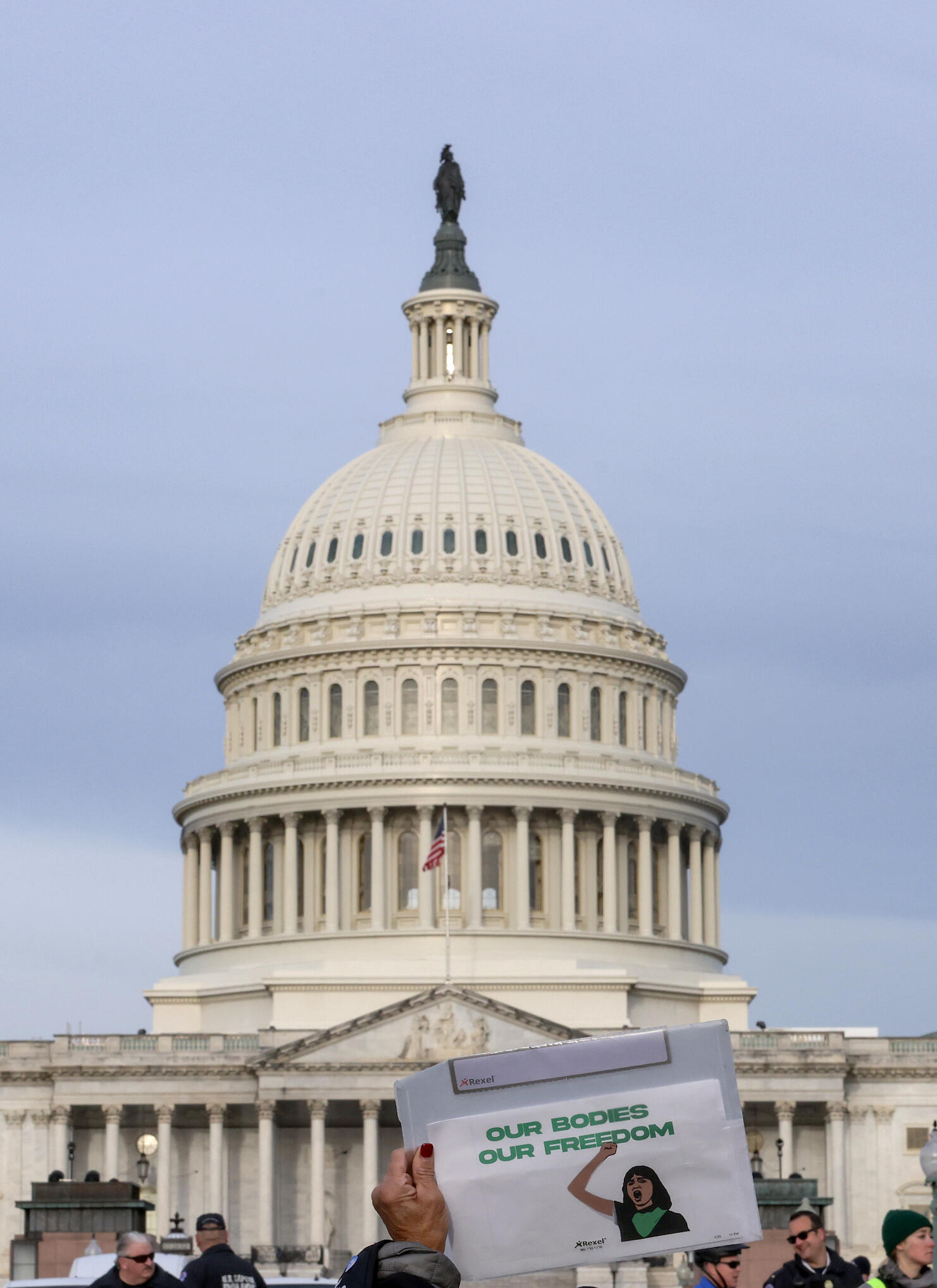 Women's March Mobilizes Hundreds For "Bans Off Our Mifepristone" Action Outside Supreme Court