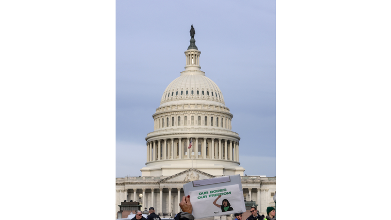 Women's March Mobilizes Hundreds For "Bans Off Our Mifepristone" Action Outside Supreme Court