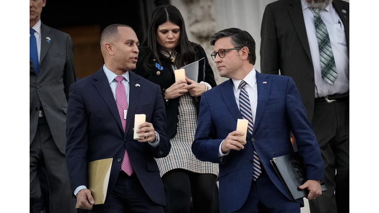 Members Of Congress Hold Candlelight Vigil For Israeli Victims And Hostages