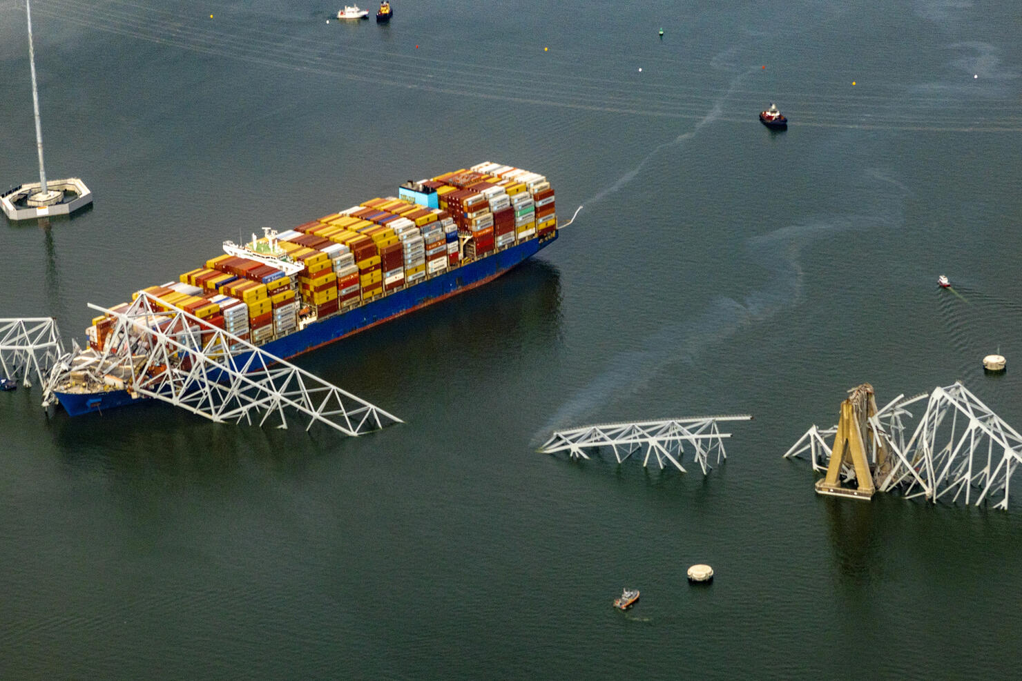 Baltimore's Francis Scott Key Bridge Collapses After Being Struck By Cargo Ship