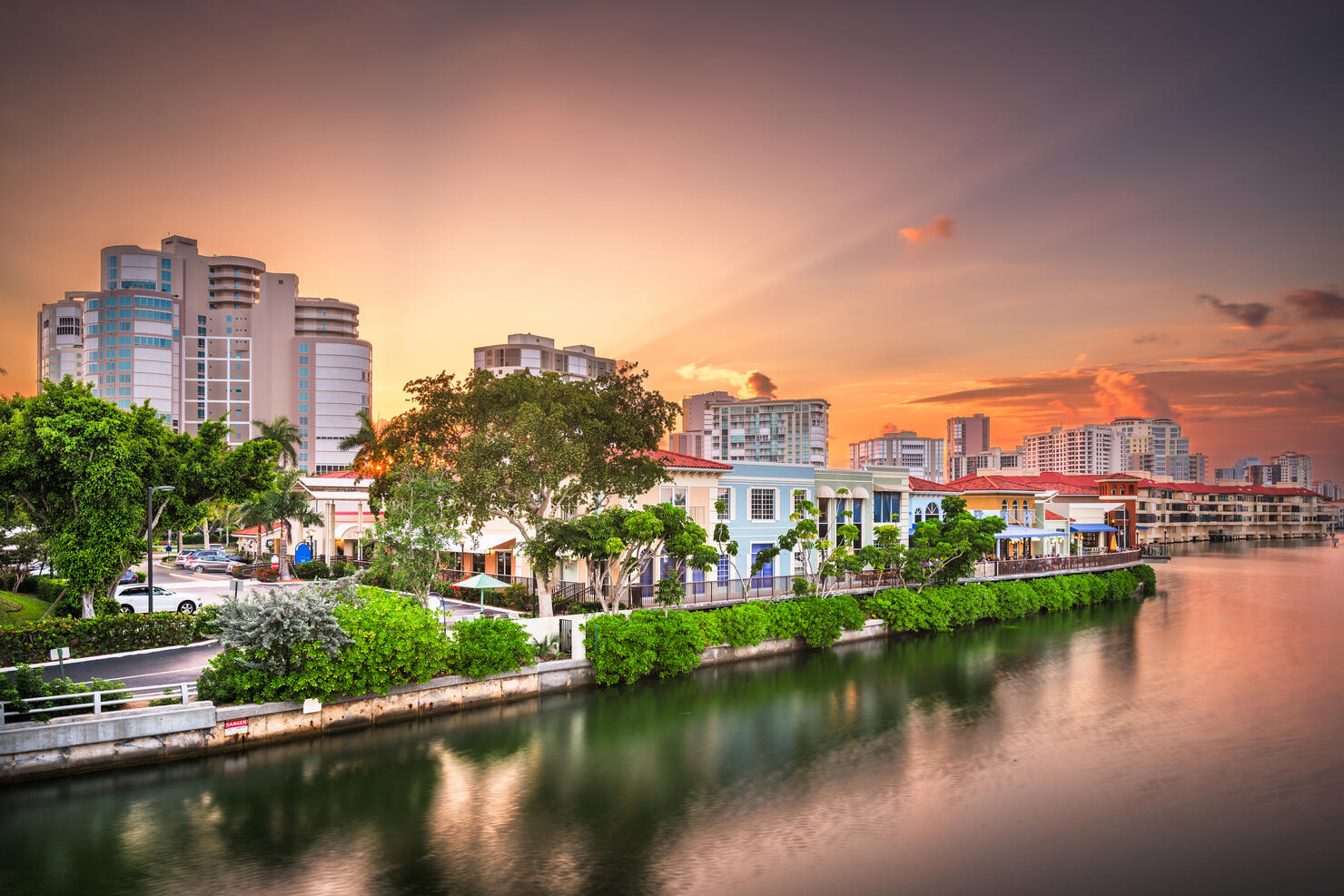 Naples, Florida, USA Town Skyline