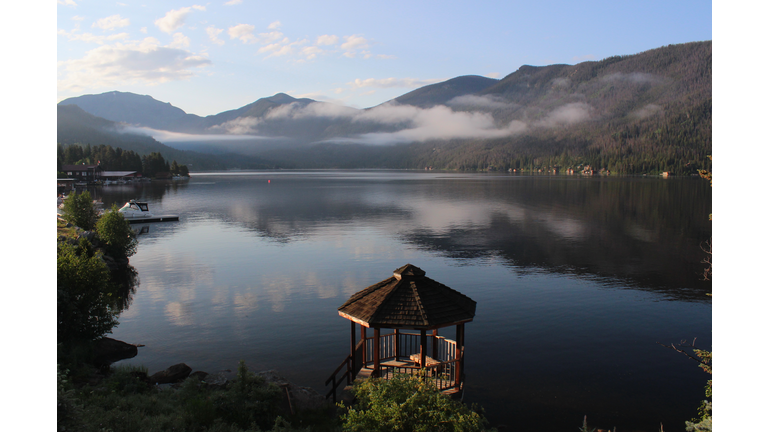 Mountain Morning at Grand Lake Gazebo