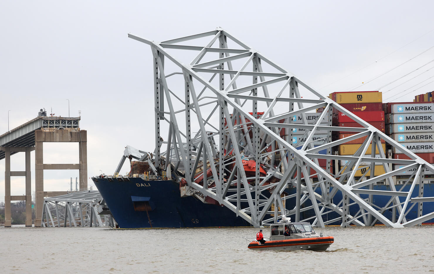 Baltimore's Francis Scott Key Bridge Collapses After Being Struck By Cargo Ship