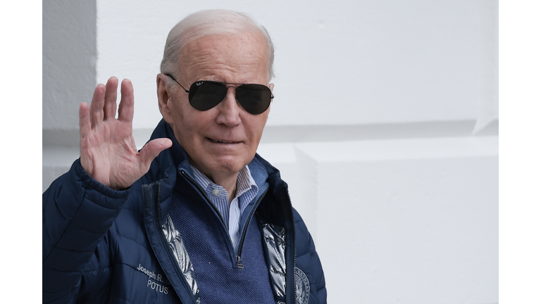 President Biden Departs The White House For Baltimore