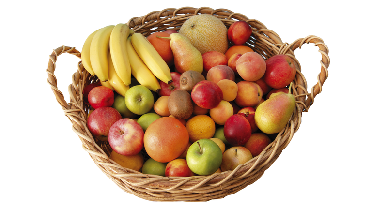 Fruit basket, elevated view