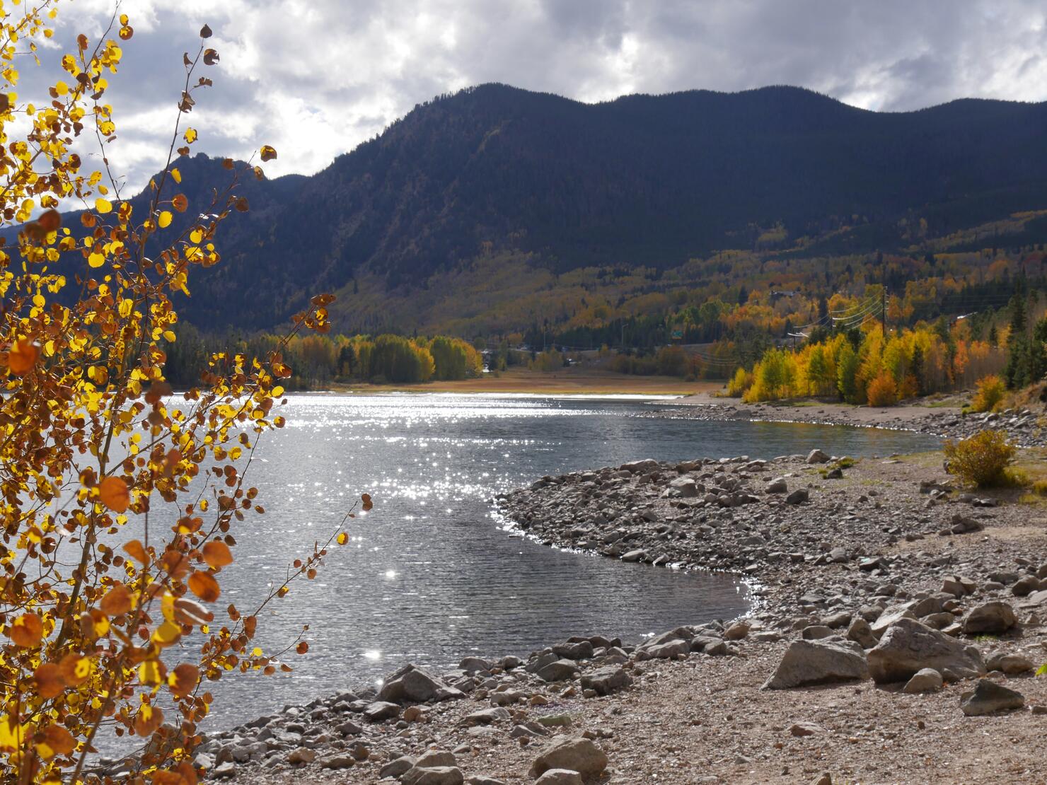 Shimmering waters of Dillon Lake