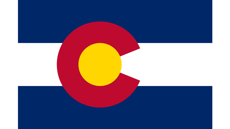 Colorado state simple flag. US state flag