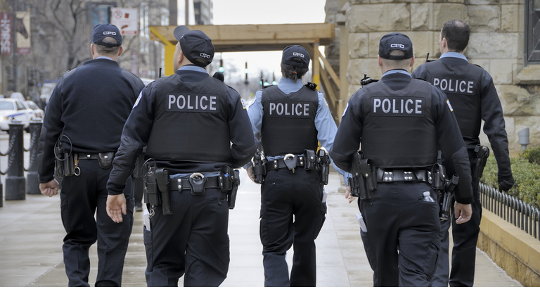 Chicago Police Officers On Patrol