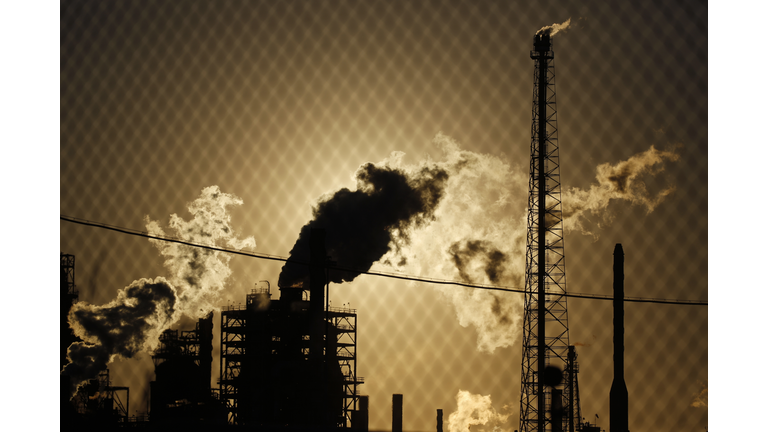 Vapour From Flare Stack And Chimneys