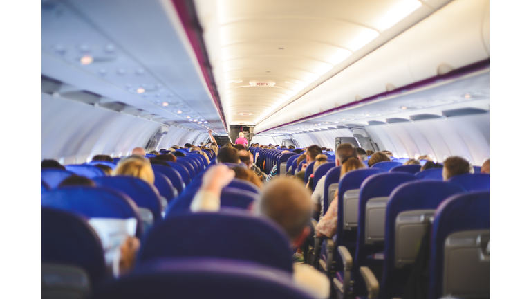 Inside the airplane