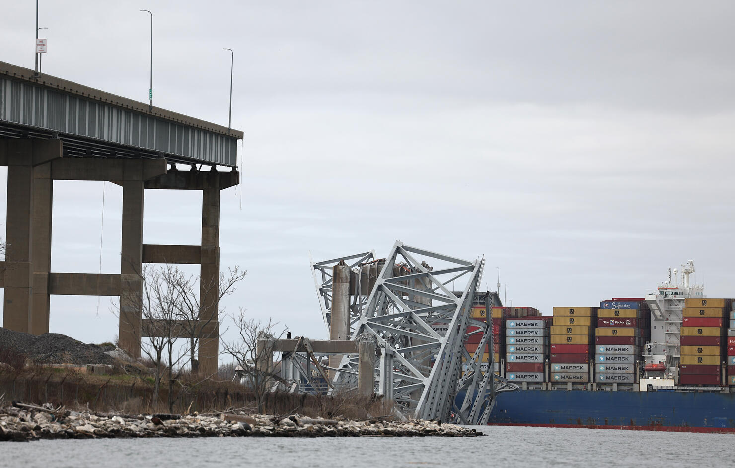 Baltimore's Francis Scott Key Bridge Collapses After Being Struck By Cargo Ship