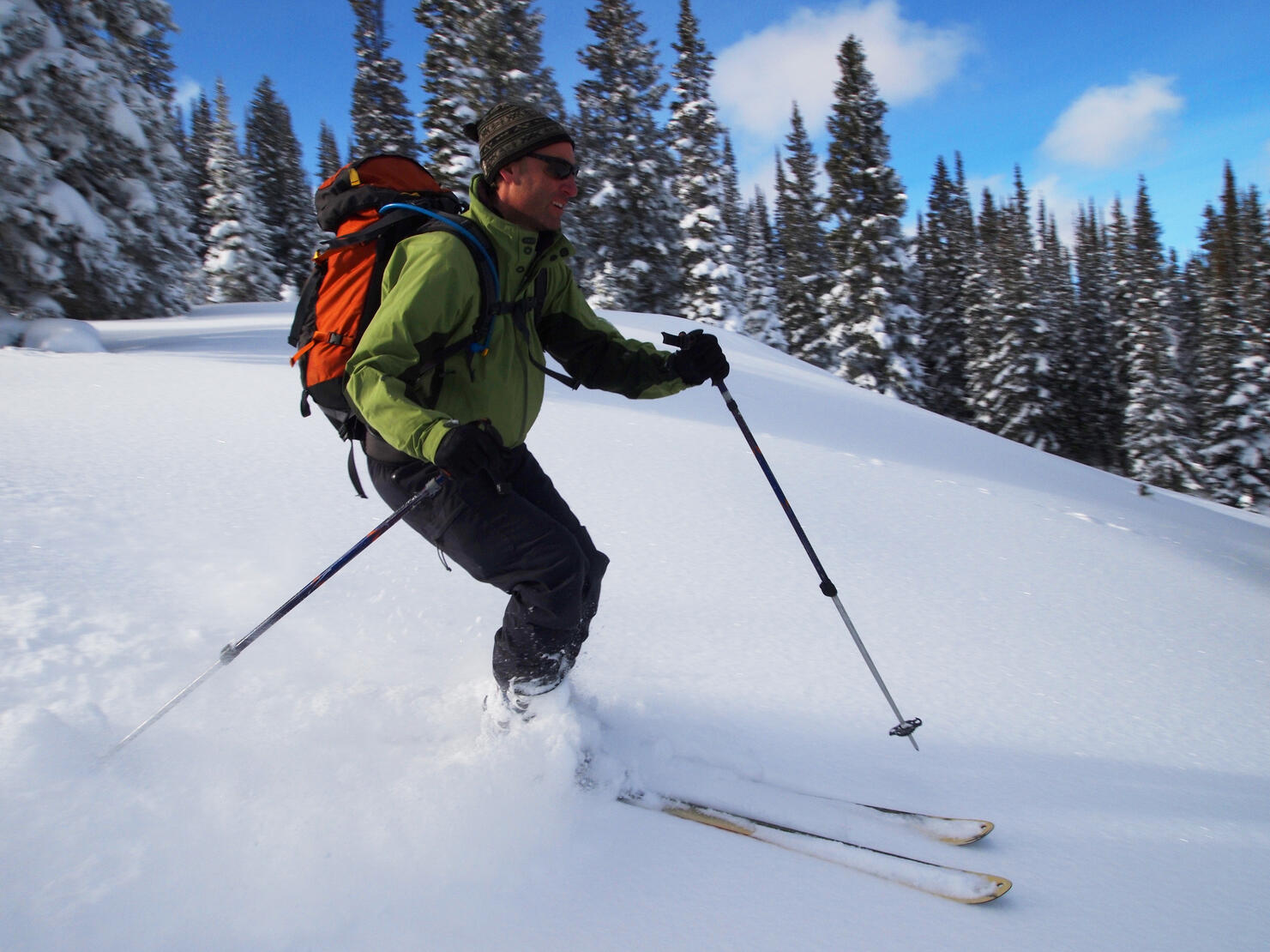 Man Backcountry skiing