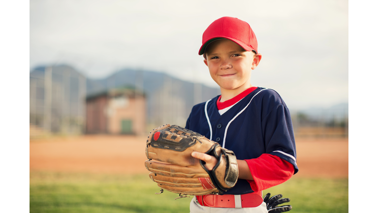 Little League Baseball Boy Portrait