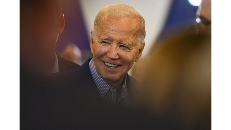 President Biden Speaks At The United Steel Workers Headquarters In Pittsburgh, Pennslyvania