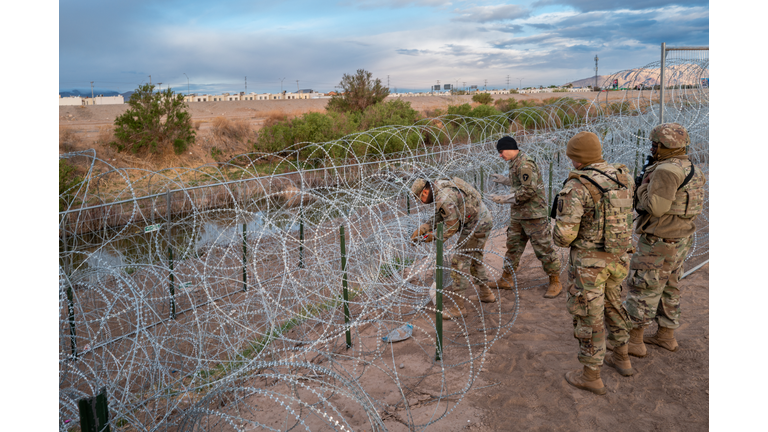 Texas National Guard Works To Secure Southern Border In El Paso