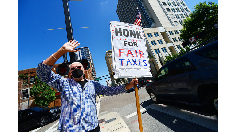 #TaxTheRich Action With Billboard Truck At Sen. Marco Rubio's Tampa Office