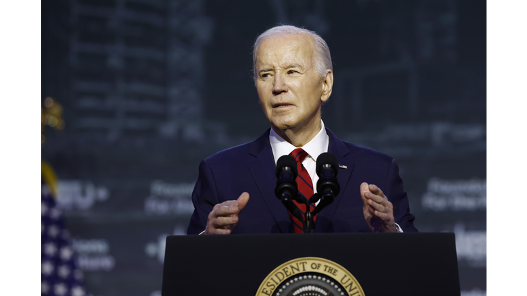 Biden Addresses Building Trades Union Conference After Endorsement