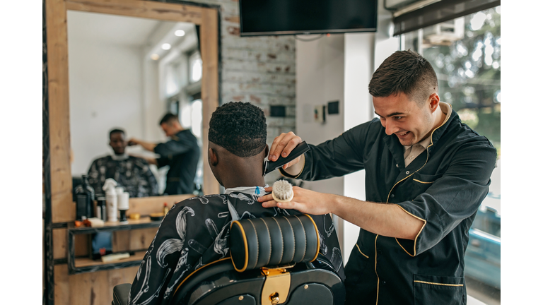 Getting stylish haircut