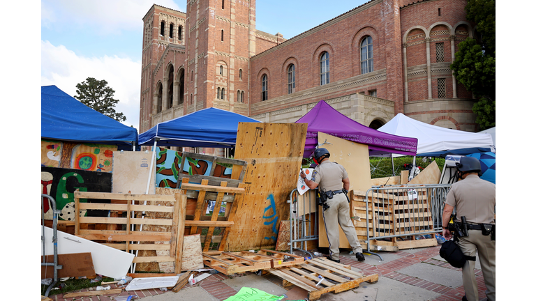 Police Patrol UCLA Campus After Attack On Student Encampment