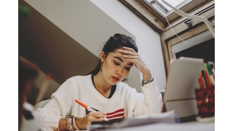 stressed student