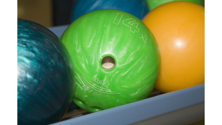 A group of bowling balls